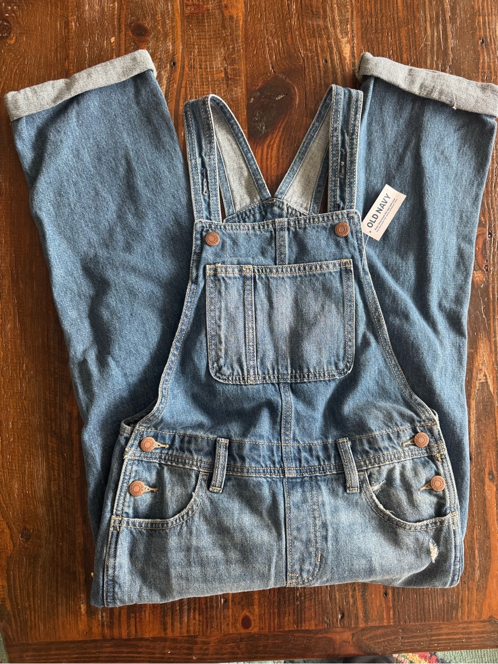 Old Navy Blue Denim Overalls Girls Size Large (10-12)